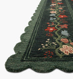 Cloverpaperco™ - Thistle Wool Hooked Rug - Forest