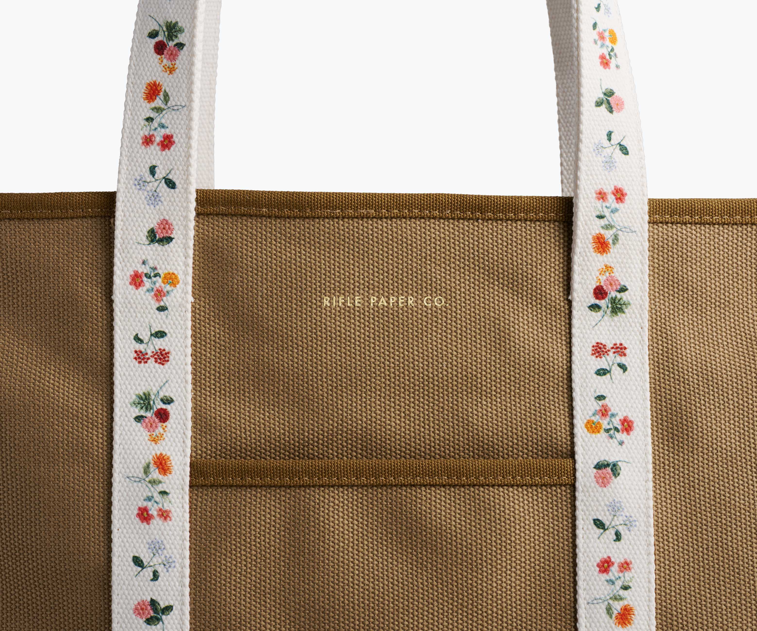Cloverpaperco™ - Canvas Carry All - Ditsy Dahlia