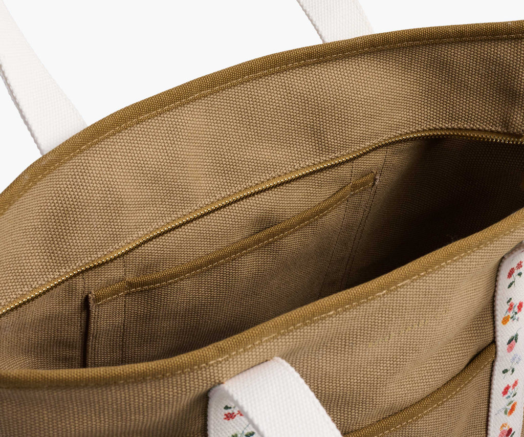 Cloverpaperco™ - Canvas Carry All - Ditsy Dahlia