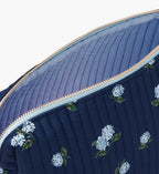 Cloverpaperco™ - Quilted Large Cosmetic Pouch - Ditsy Hydrangea