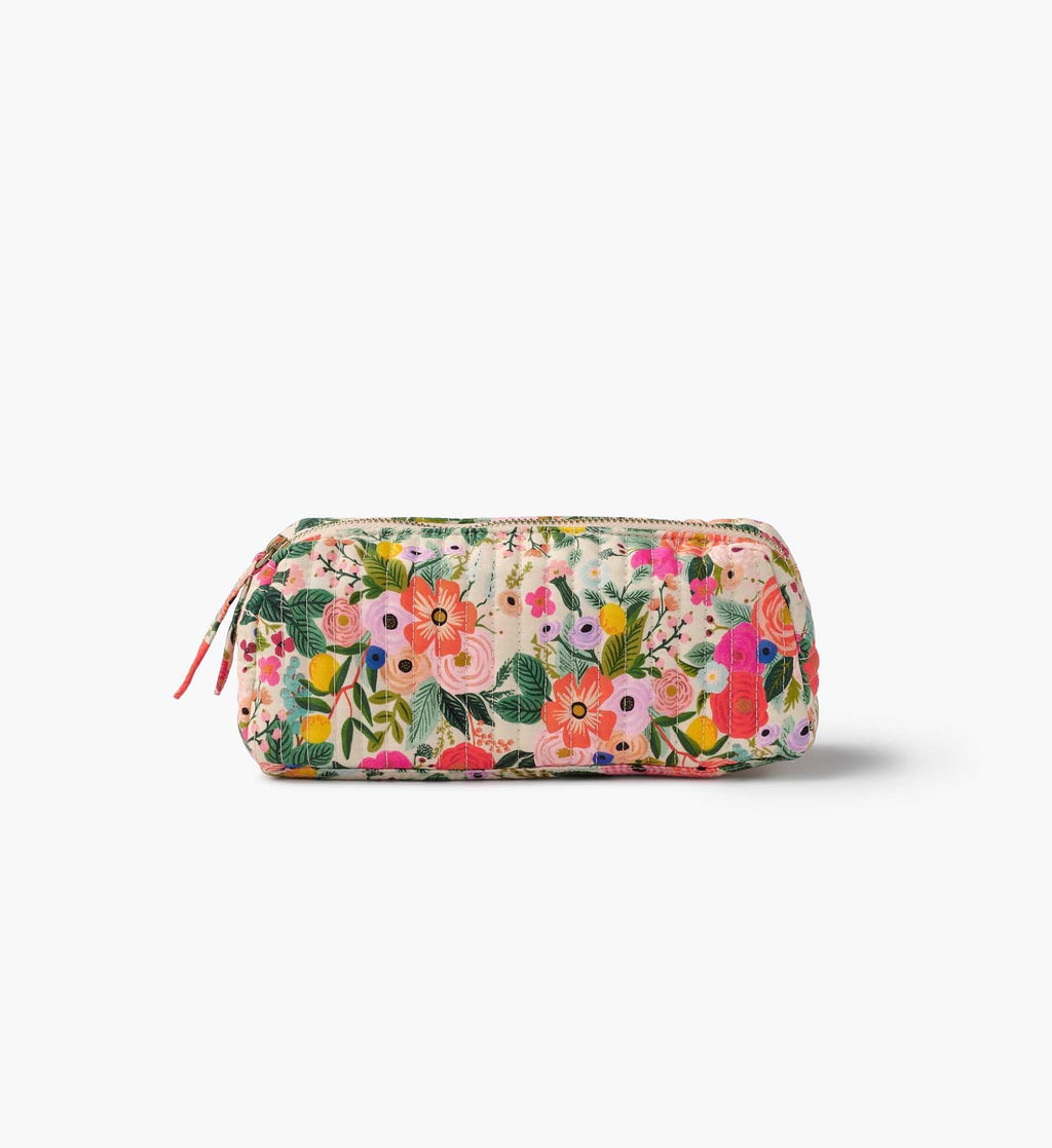Cloverpaperco™ - Quilted Small Cosmetic Pouch - Garden Party