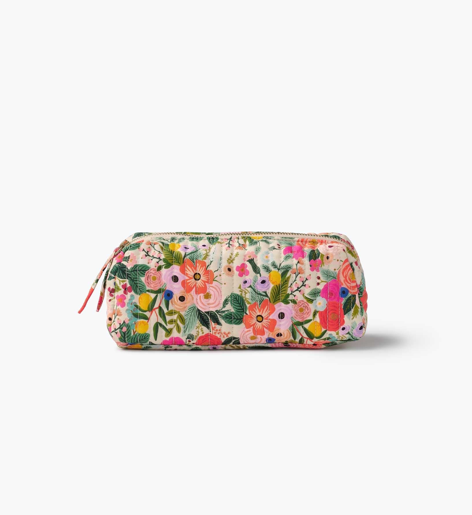 Cloverpaperco™ - Quilted Small Cosmetic Pouch - Garden Party