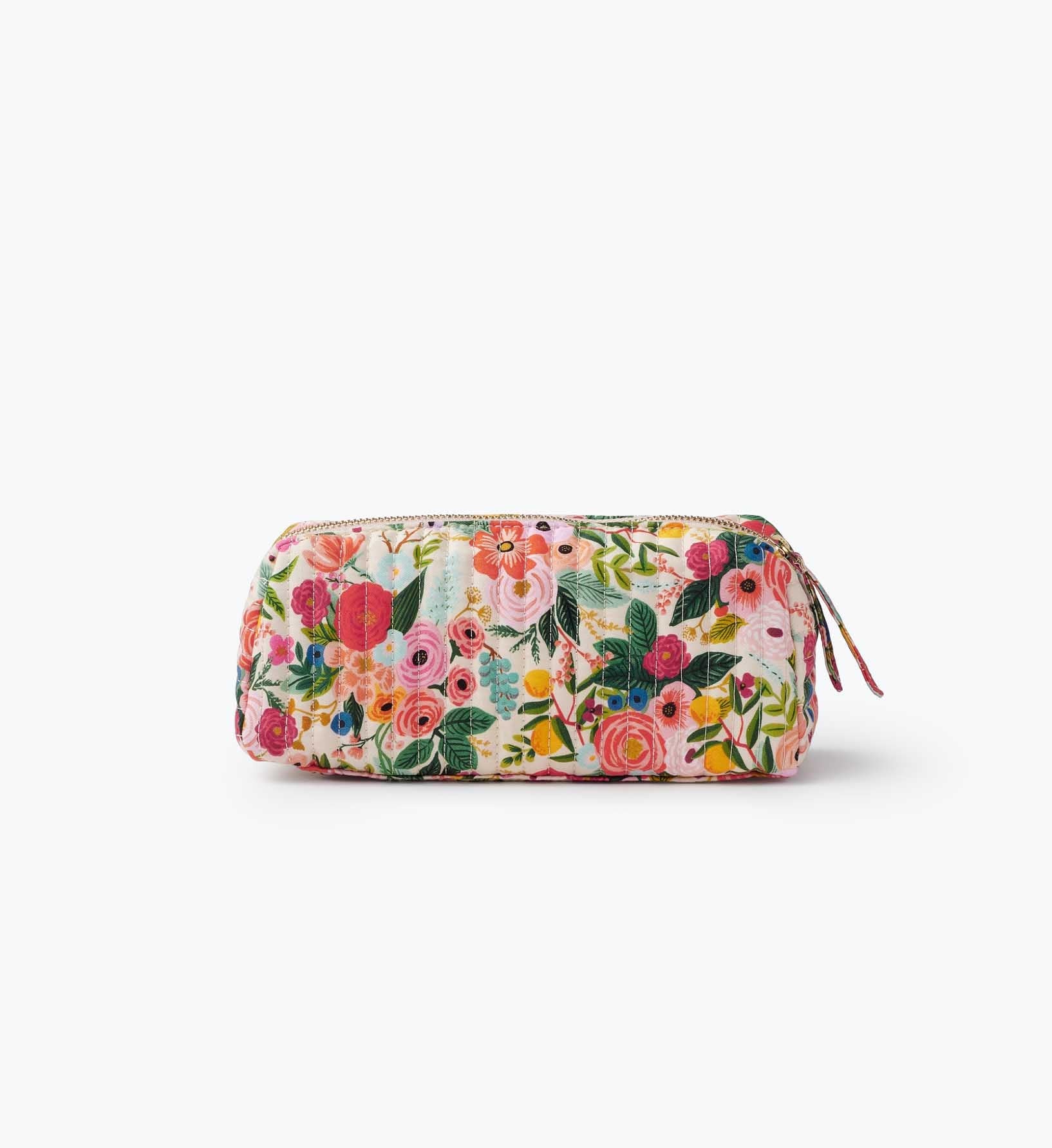Cloverpaperco™ - Quilted Small Cosmetic Pouch - Garden Party