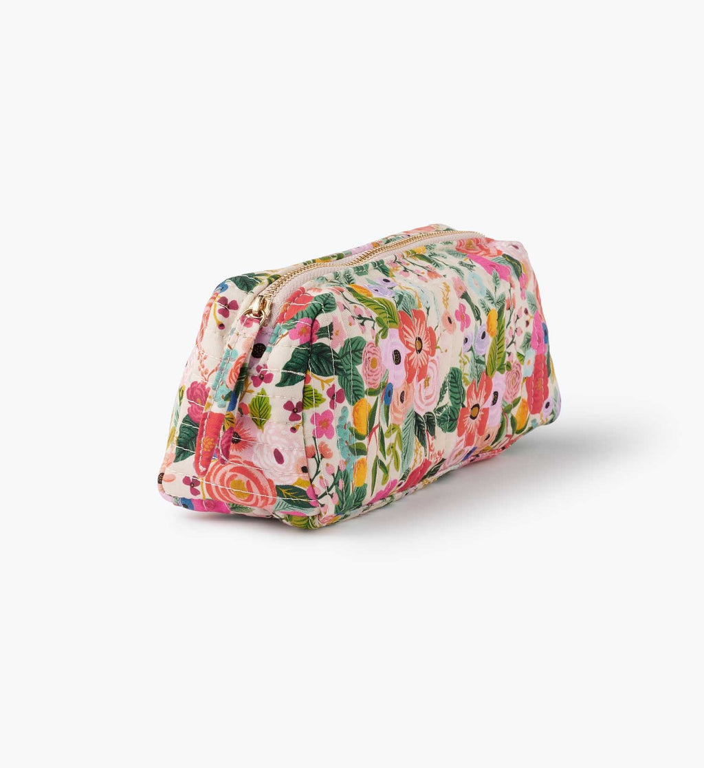 Cloverpaperco™ - Quilted Small Cosmetic Pouch - Garden Party