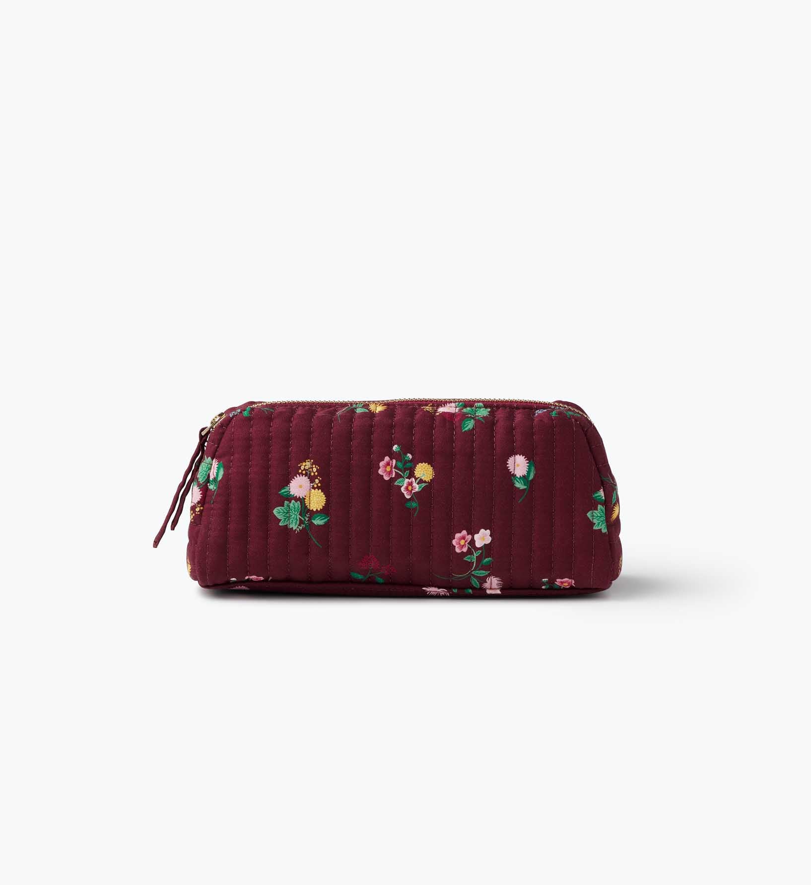 Cloverpaperco™ - Quilted Small Cosmetic Pouch - Ditsy Dahlia