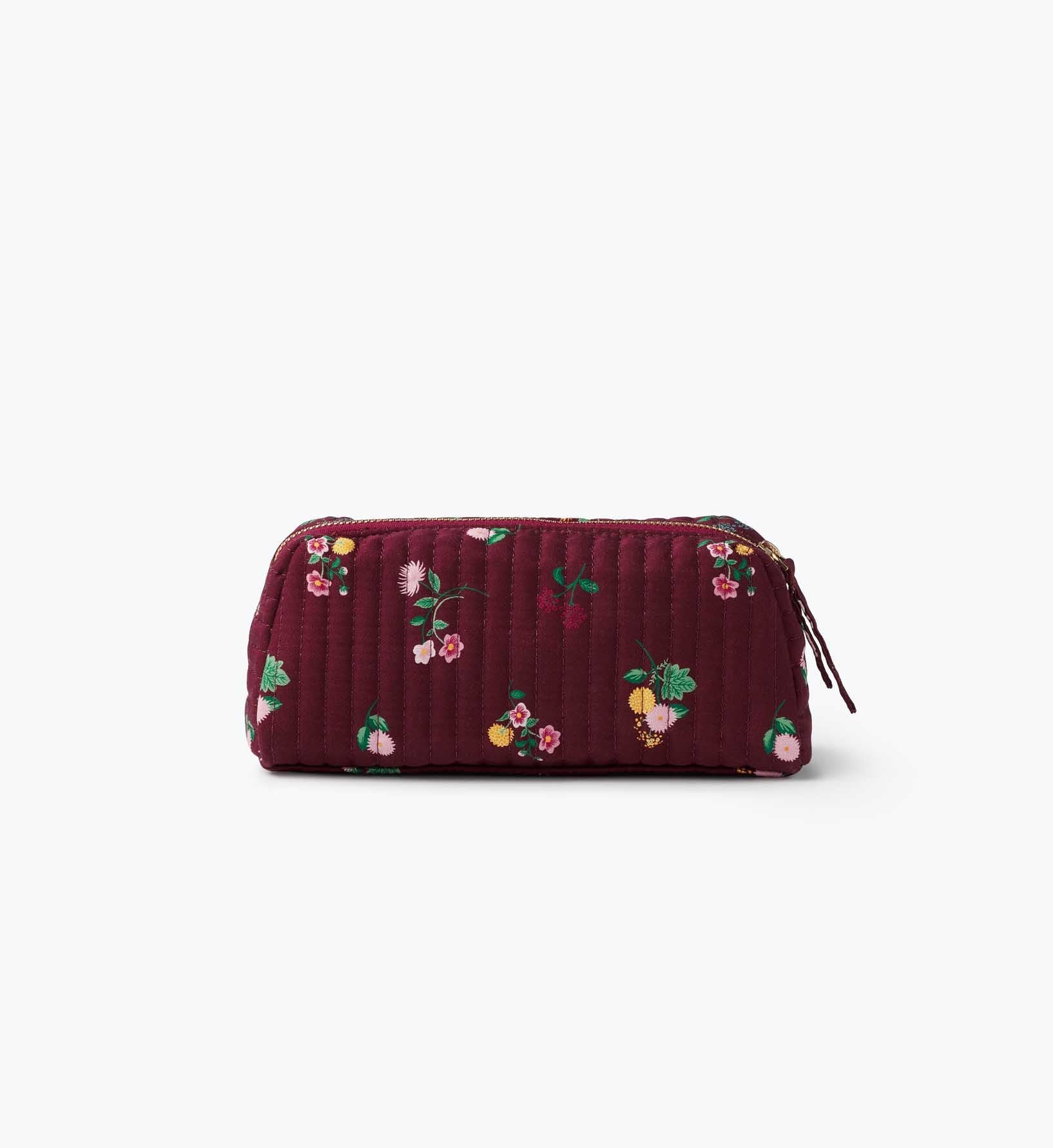 Cloverpaperco™ - Quilted Small Cosmetic Pouch - Ditsy Dahlia
