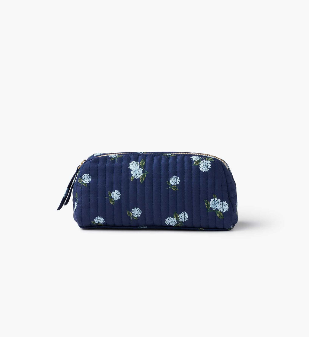 Cloverpaperco™ - Quilted Small Cosmetic Pouch - Ditsy Hydrangea