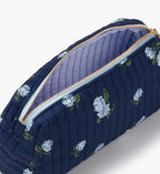 Cloverpaperco™ - Quilted Small Cosmetic Pouch - Ditsy Hydrangea