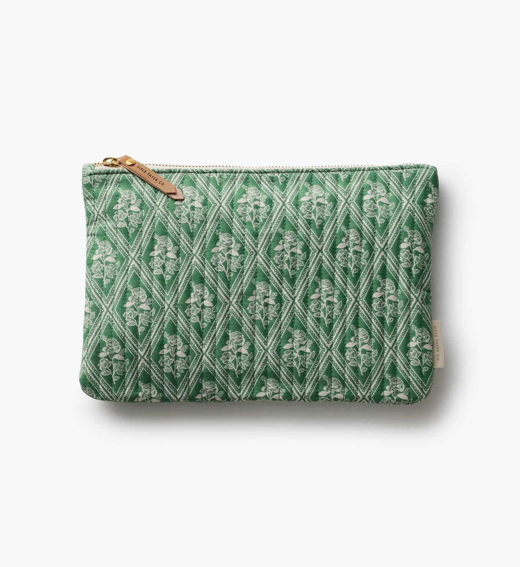 Cloverpaperco™ - Quilted Pouch Set - Rose Study