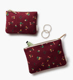 Cloverpaperco™ - Quilted Pouch Set - Ditsy Dahlia