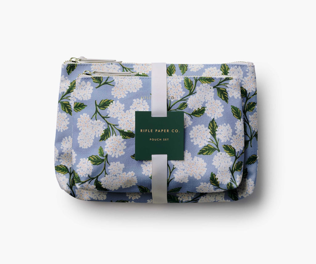 Cloverpaperco™ - Zippered Pouch Set - Hydrangea