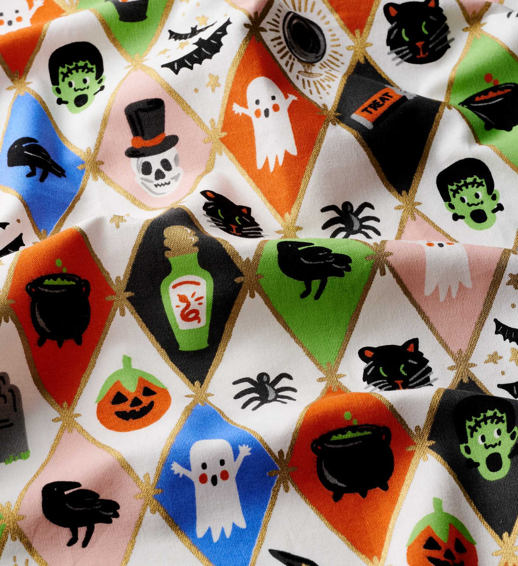 Cloverpaperco™ - Tea Towel - Halloween Argyle
