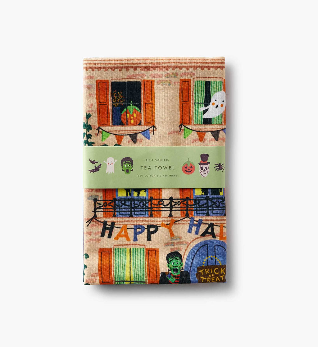 Cloverpaperco™ - Tea Towel - Haunted House