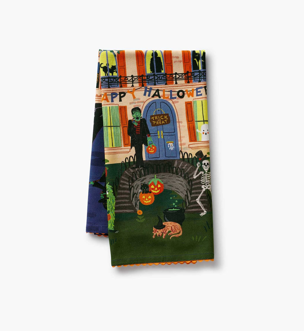 Cloverpaperco™ - Tea Towel - Haunted House