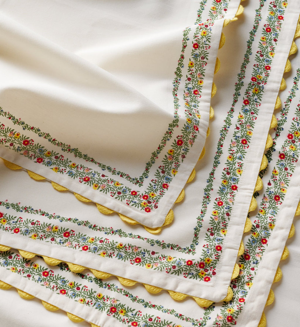 Cloverpaperco™ - Cotton Napkin Set - Rosette