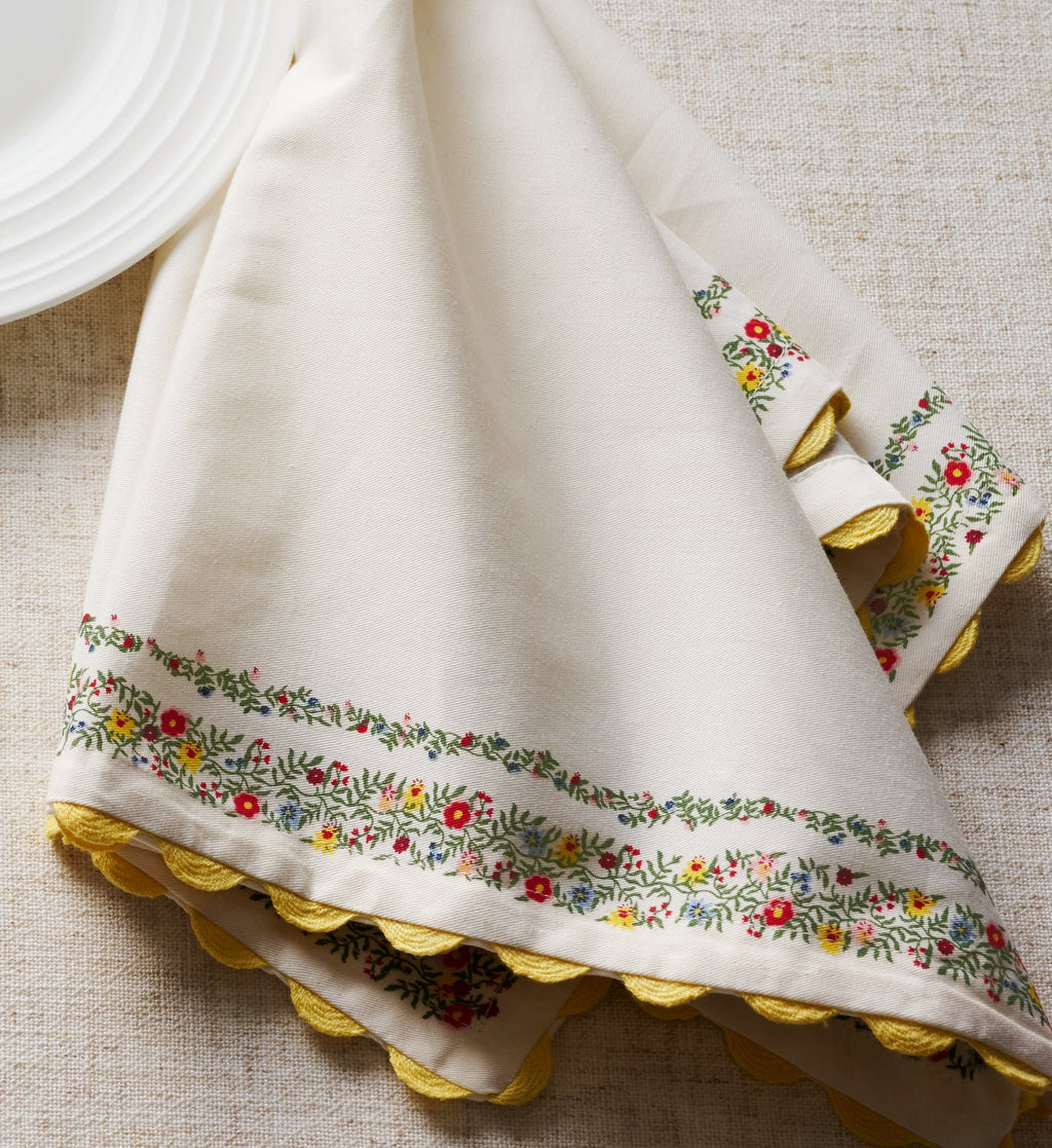 Cloverpaperco™ - Cotton Napkin Set - Rosette
