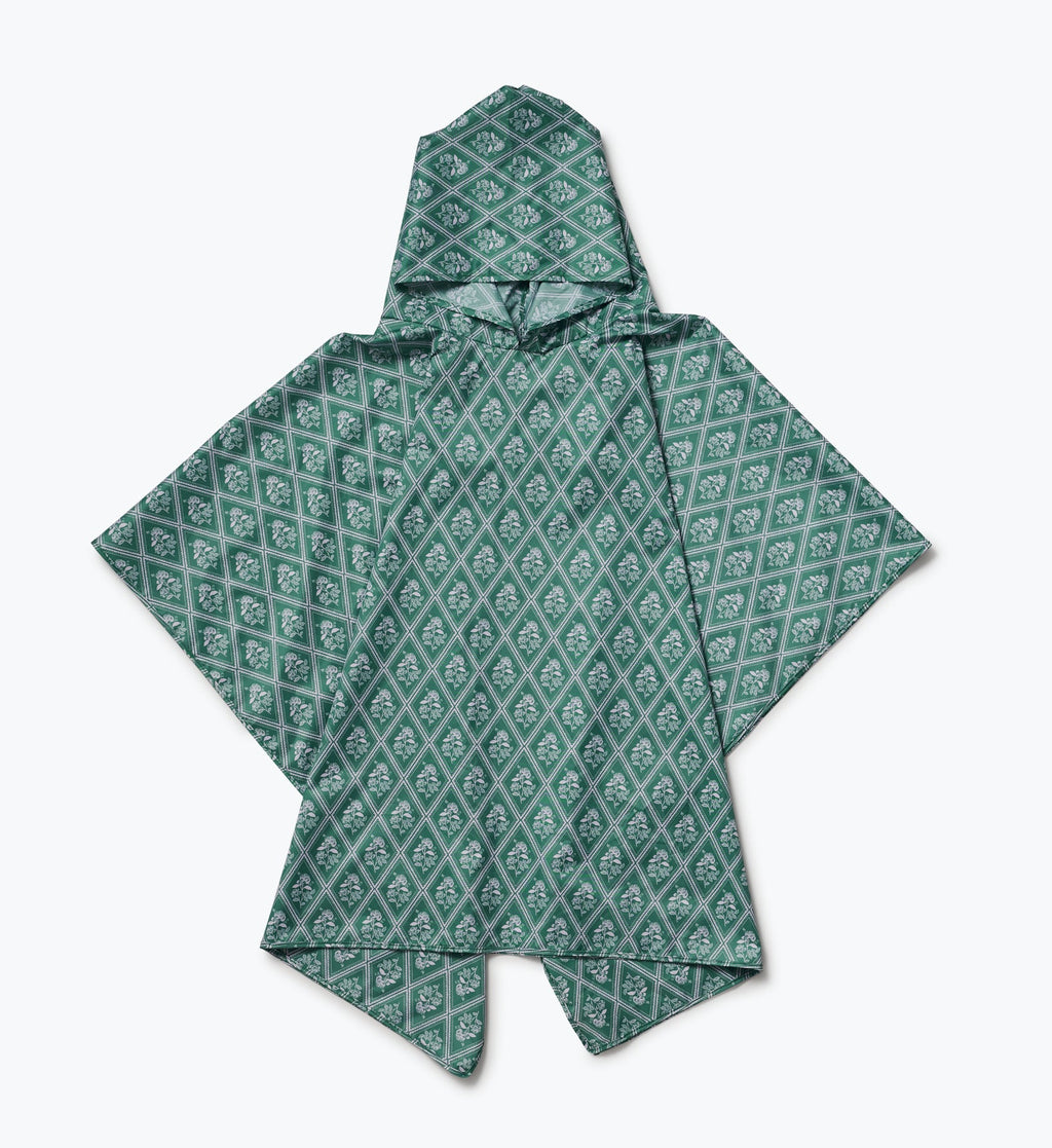 Cloverpaperco™ - Packable Rain Poncho - Rose Study