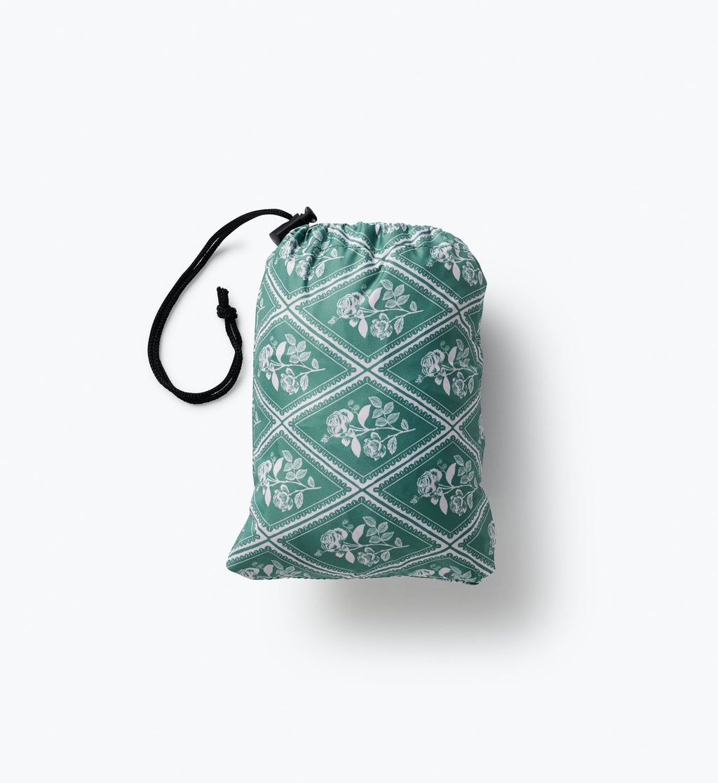 Cloverpaperco™ - Packable Rain Poncho - Rose Study