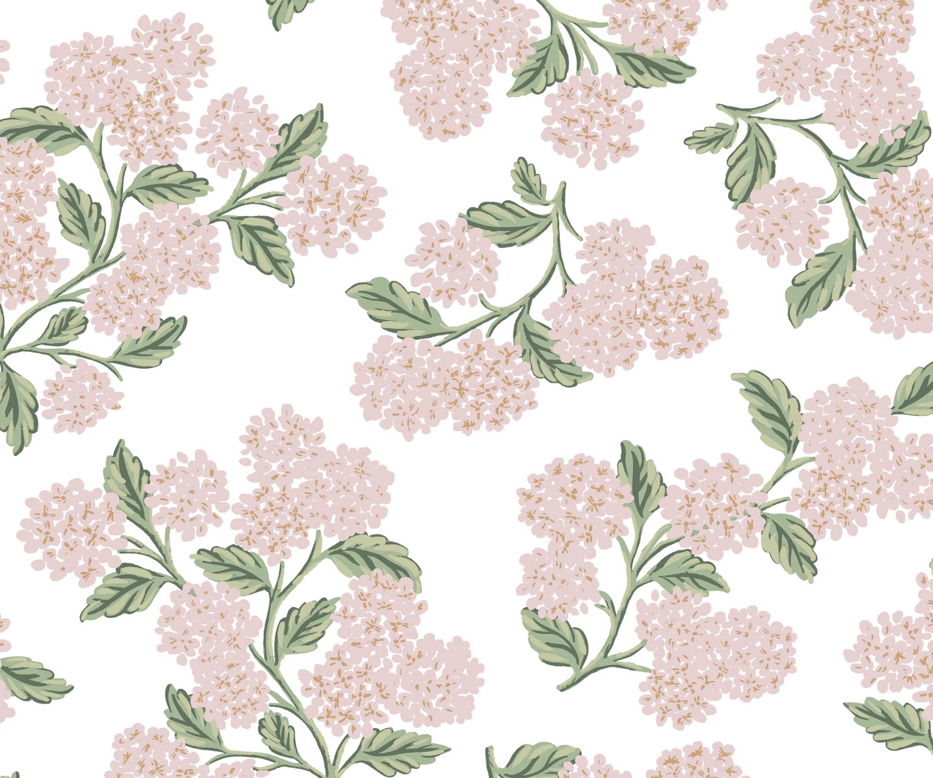 Cloverpaperco™ - Hydrangea Peel & Stick Wallpaper - Pink & White