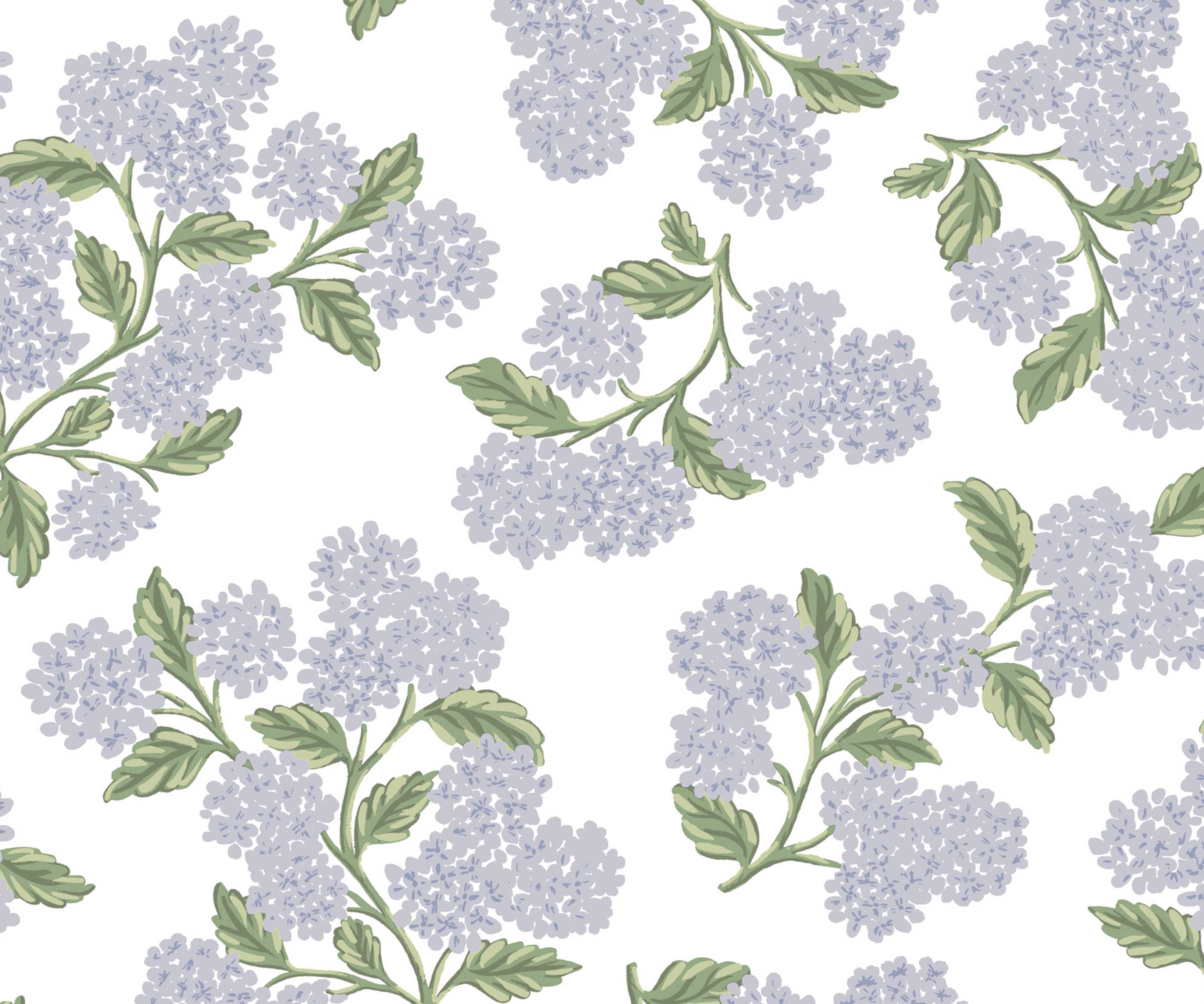Cloverpaperco™ - Hydrangea Peel & Stick Wallpaper - Lilac & White