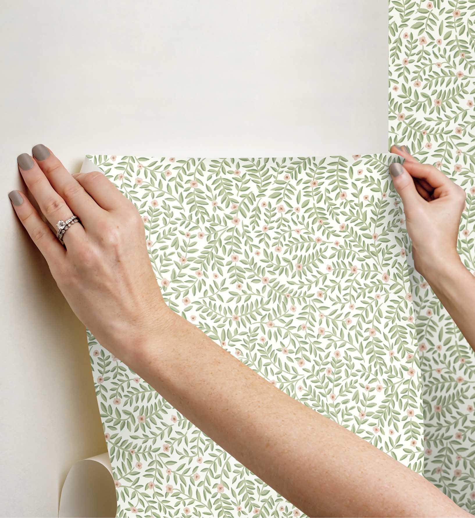 Cloverpaperco™ - Elodie Peel & Stick Wallpaper - Cream