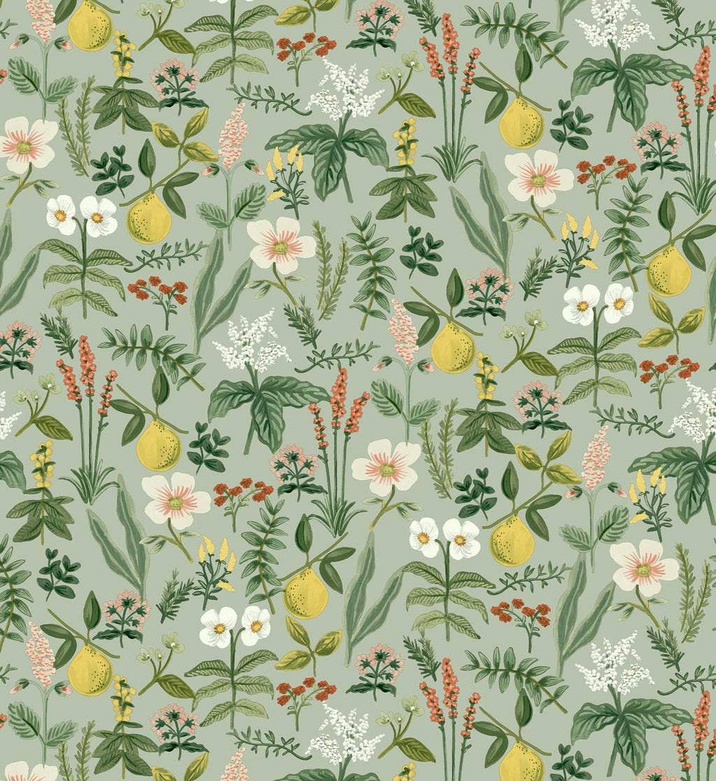 Cloverpaperco™ - Herb Garden Peel & Stick Wallpaper - Sage