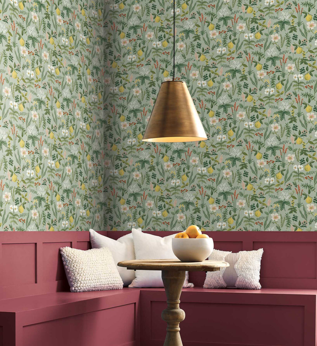 Cloverpaperco™ - Herb Garden Peel & Stick Wallpaper - Sage