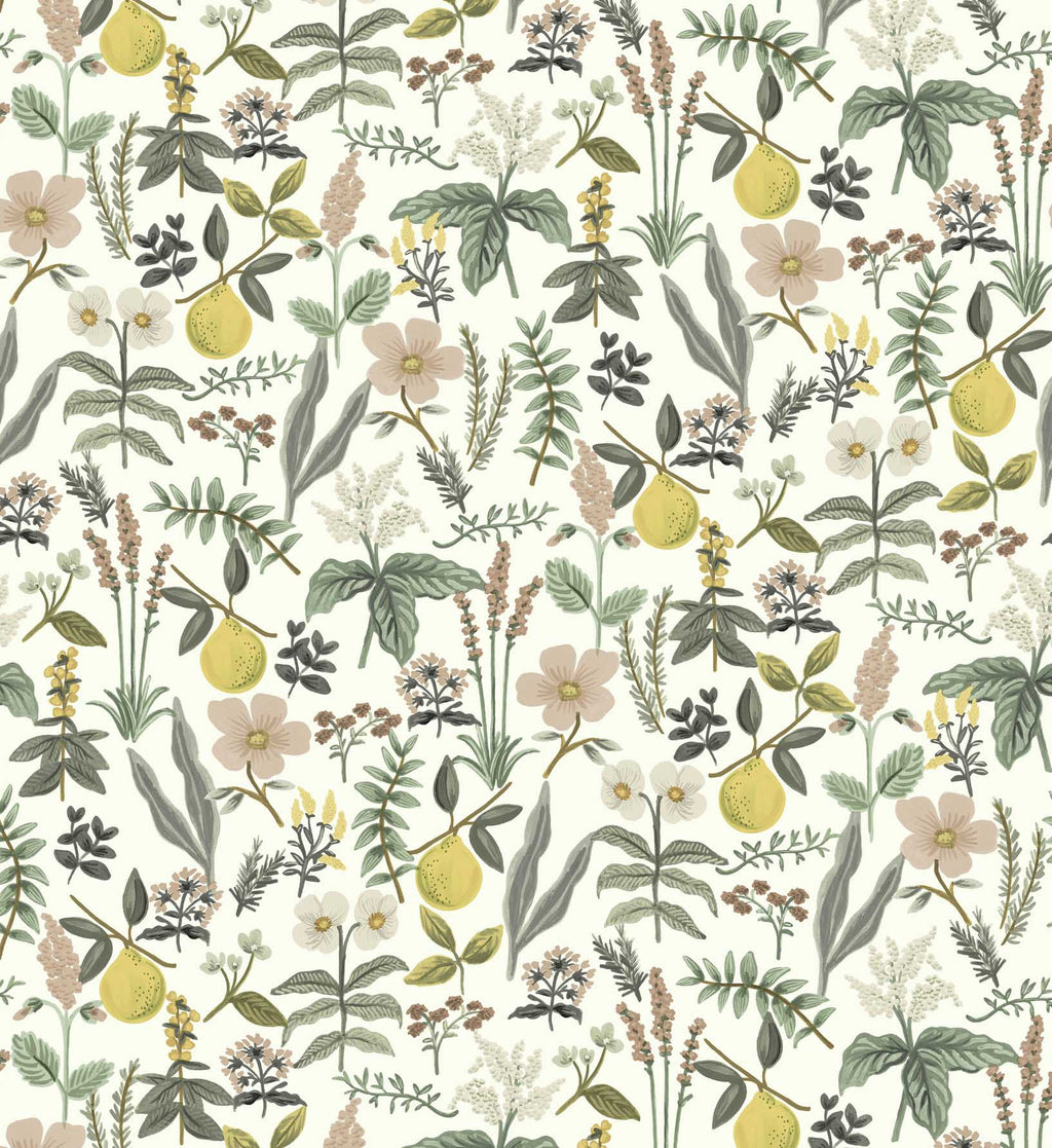 Cloverpaperco™ - Herb Garden Peel & Stick Wallpaper - Cream