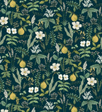 Cloverpaperco™ - Herb Garden Peel & Stick Wallpaper - Navy