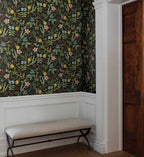 Cloverpaperco™ - Herb Garden Peel & Stick Wallpaper - Black