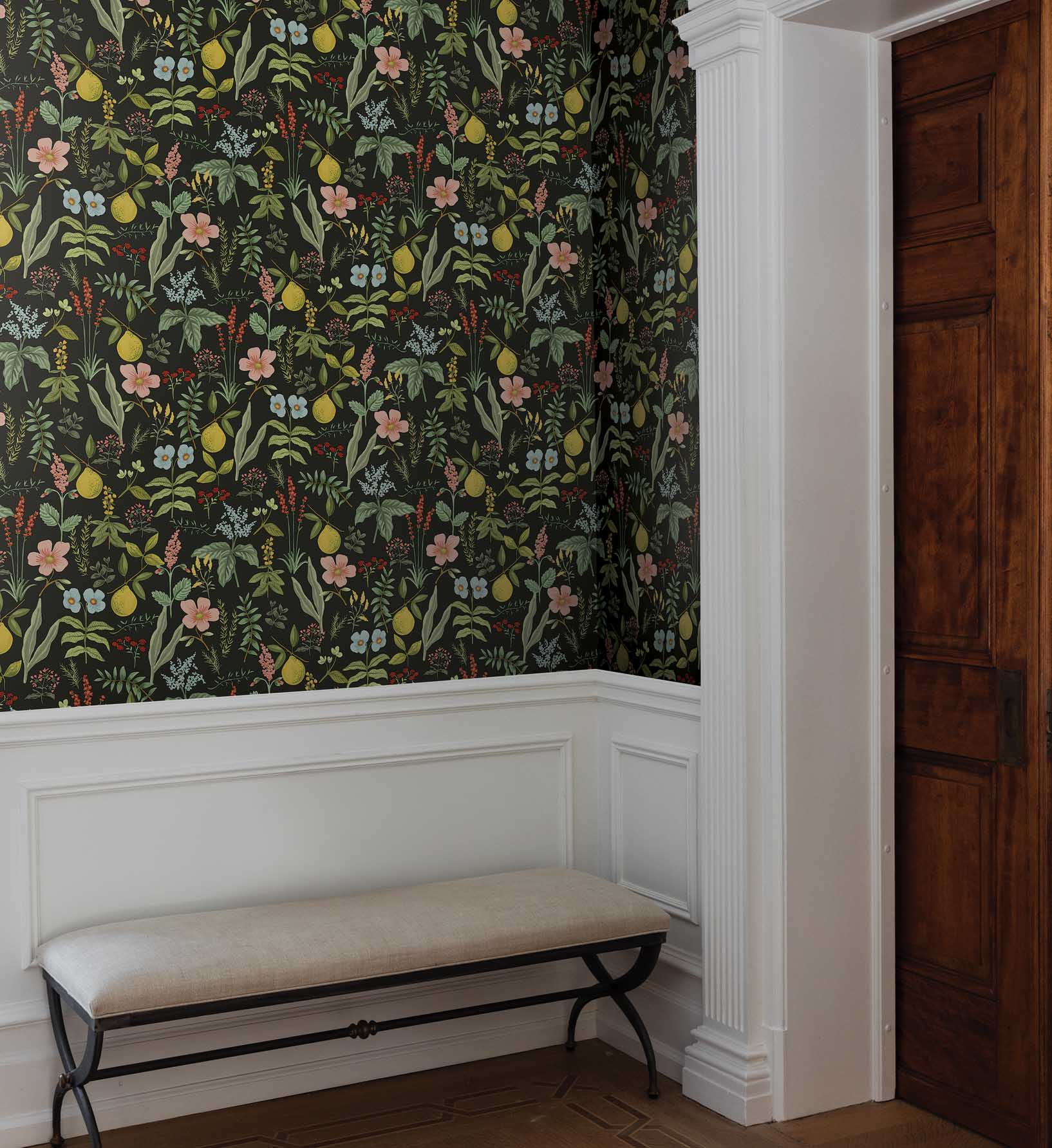 Cloverpaperco™ - Herb Garden Peel & Stick Wallpaper - Black