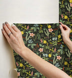 Cloverpaperco™ - Herb Garden Peel & Stick Wallpaper - Black