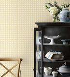 Cloverpaperco™ - Daisy Gingham Peel & Stick Wallpaper - Gold