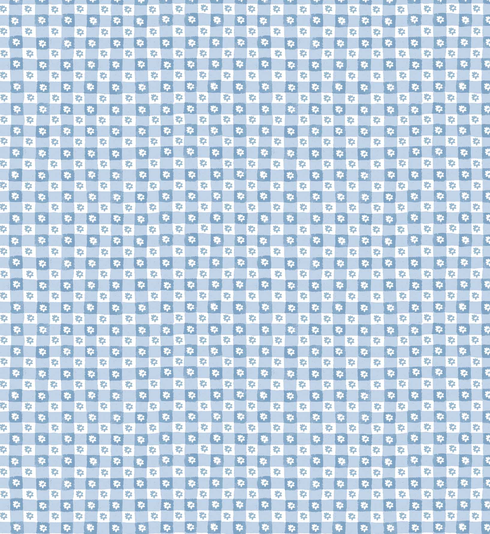 Cloverpaperco™ - Daisy Gingham Peel & Stick Wallpaper - Blue