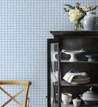 Cloverpaperco™ - Daisy Gingham Peel & Stick Wallpaper - Blue