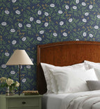 Cloverpaperco™ - Peonies Wallpaper - Navy