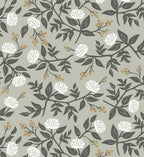 Cloverpaperco™ - Peonies Peel & Stick Wallpaper - Smoke