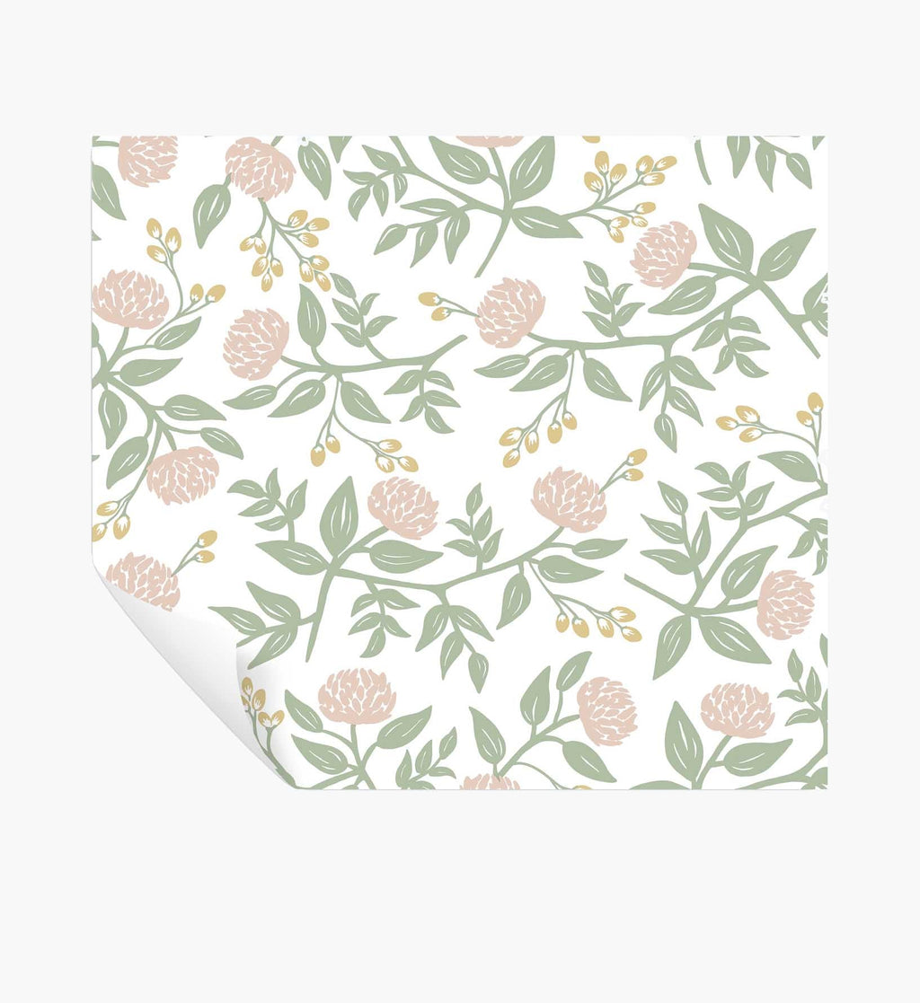 Cloverpaperco™ - Peonies Peel & Stick Wallpaper - Blush
