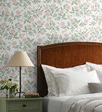 Cloverpaperco™ - Peonies Peel & Stick Wallpaper - Blush