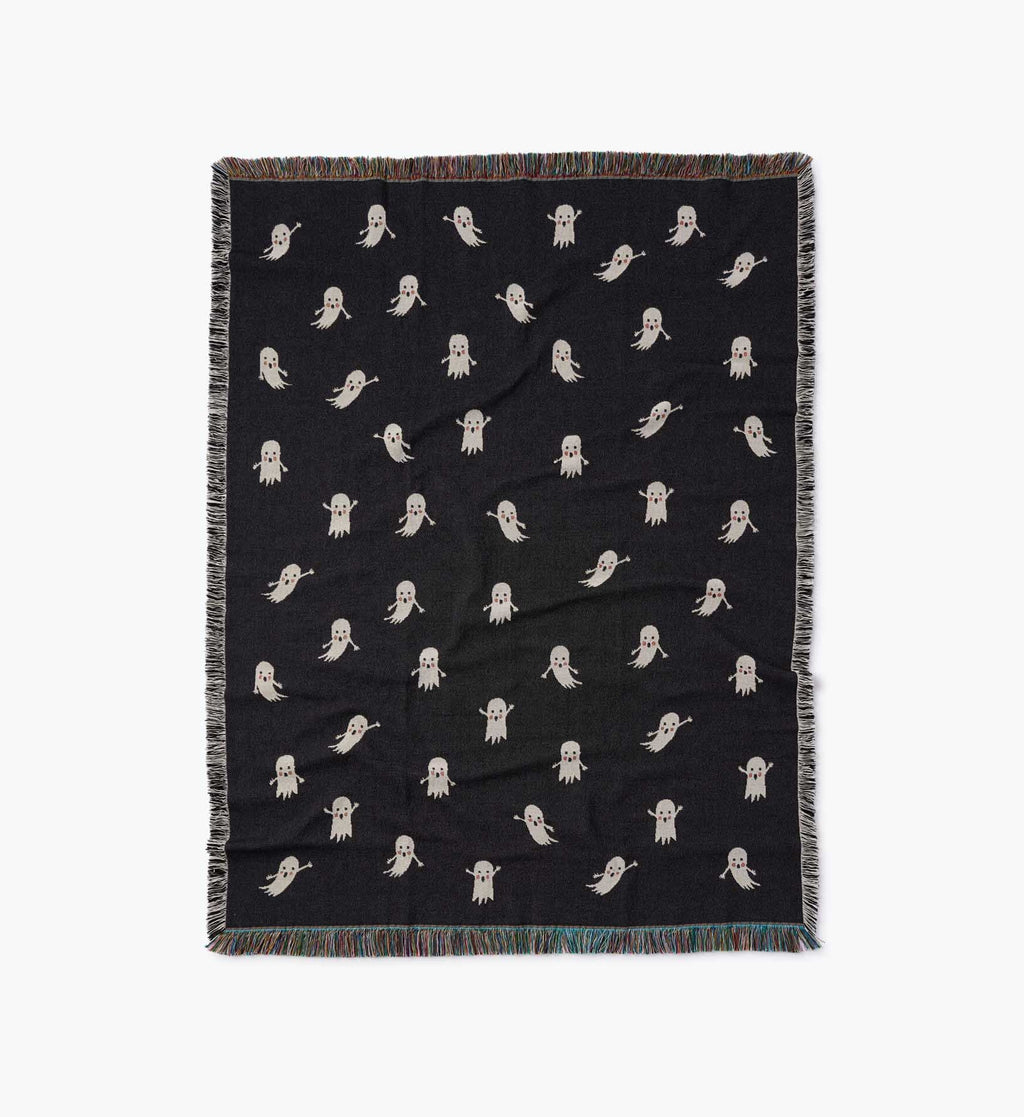Cloverpaperco™ - Woven Blanket - Ghosts