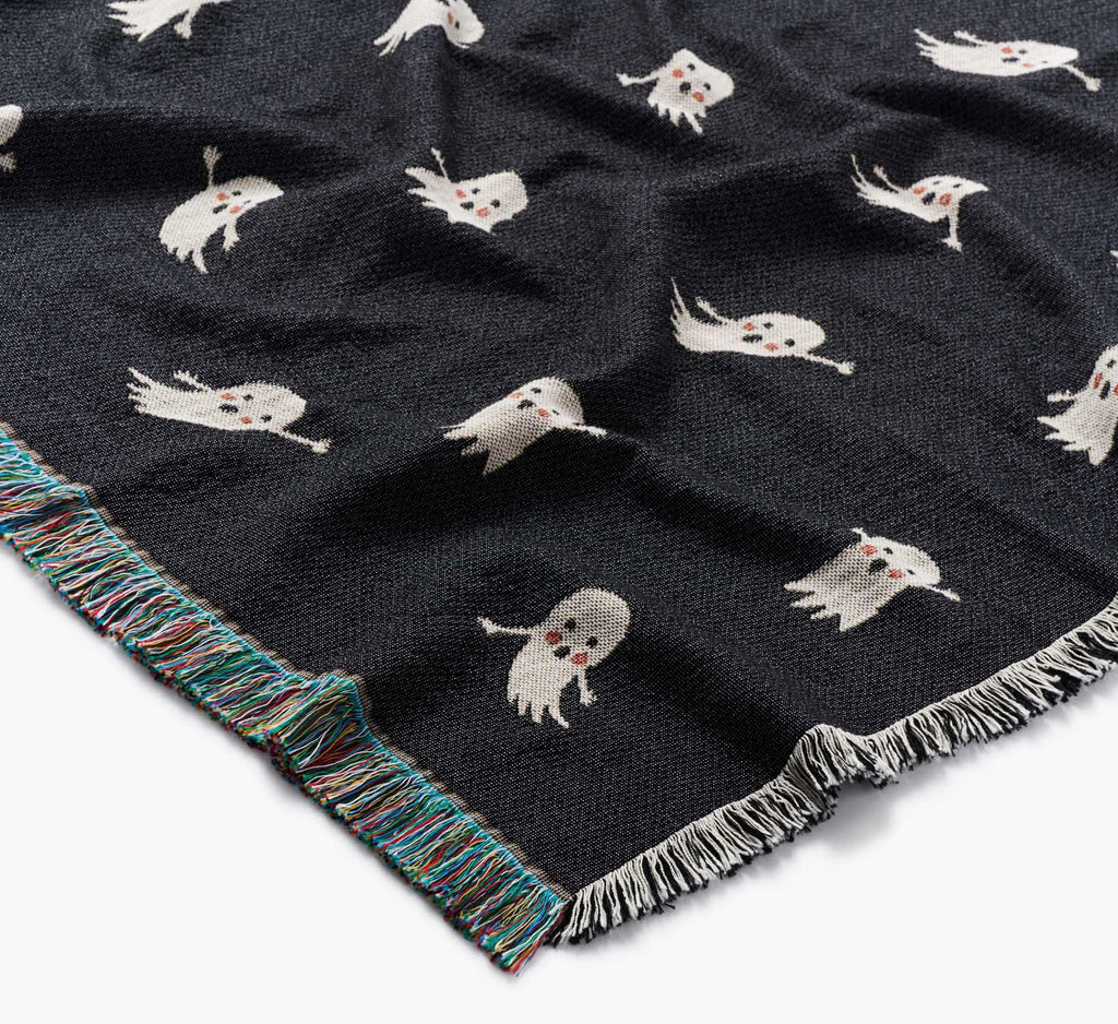 Cloverpaperco™ - Woven Blanket - Ghosts
