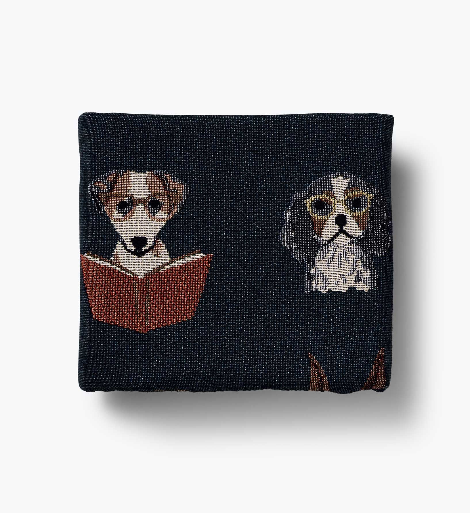 Cloverpaperco™ - Woven Blanket - Studious Dogs