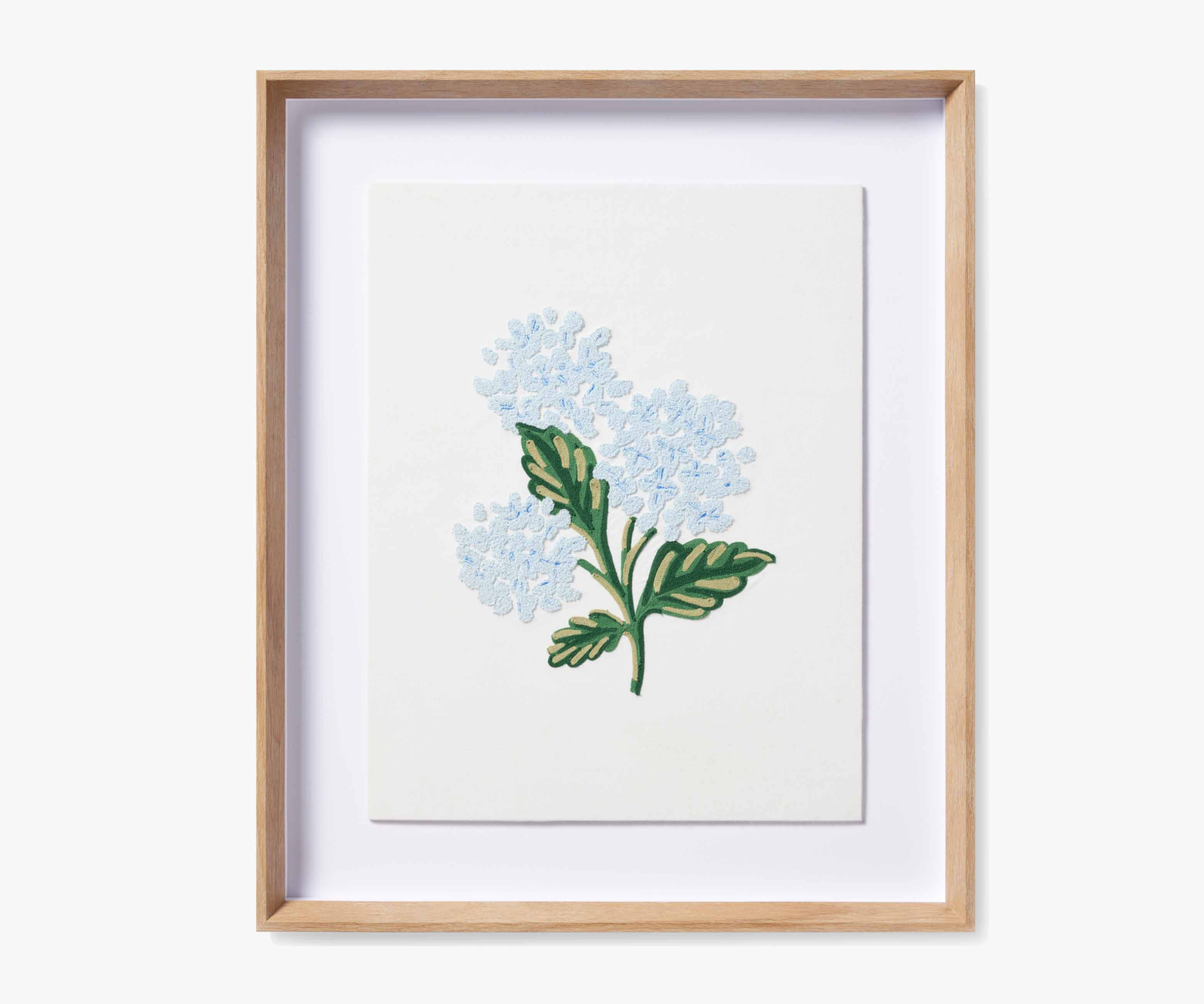 Cloverpaperco™ - Framed Wall Art - Hydrangea Cream