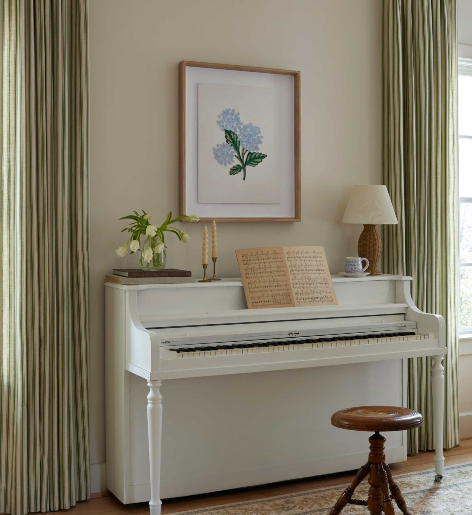 Cloverpaperco™ - Framed Wall Art - Hydrangea Cream