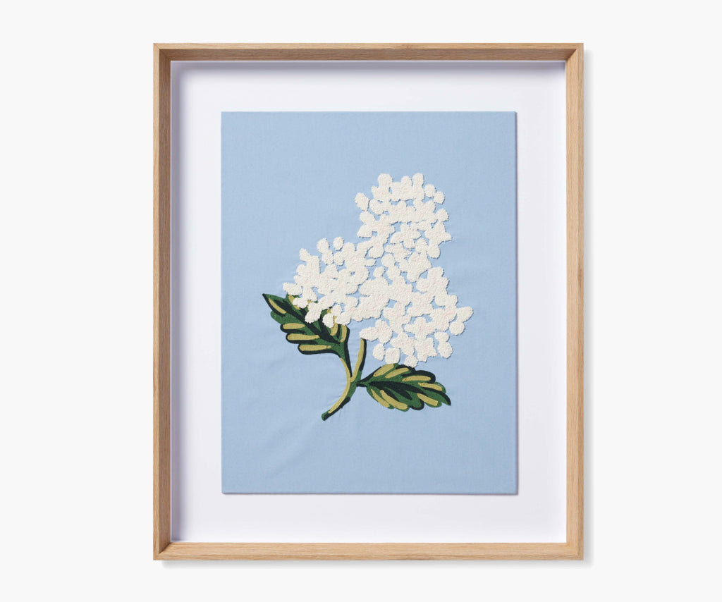 Cloverpaperco™ - Framed Wall Art - Hydrangea Blue