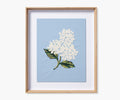 Cloverpaperco™ - Framed Wall Art - Hydrangea Blue