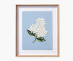 Cloverpaperco™ - Framed Wall Art - Hydrangea Blue