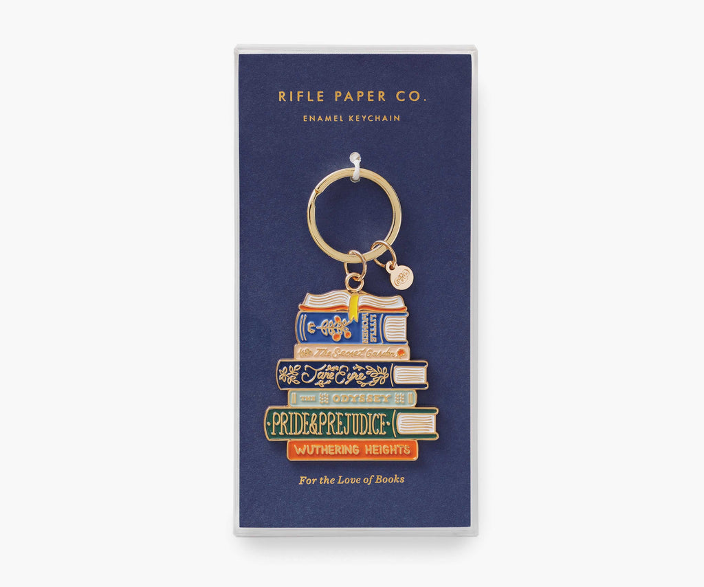 Cloverpaperco™ - Enamel Keychain - Book Club