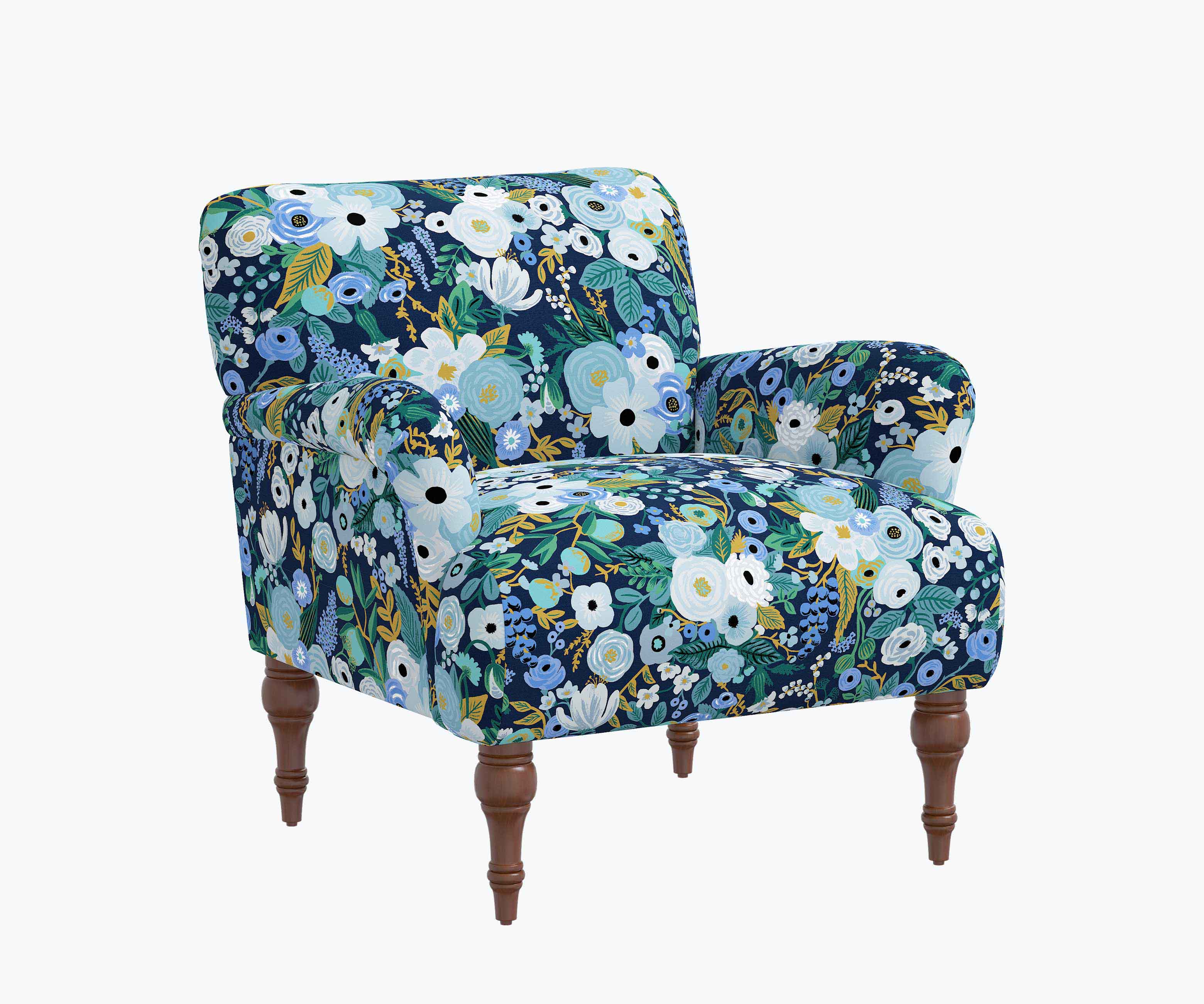 Cloverpaperco™ - Bristol Armchair - Garden Party Blue
