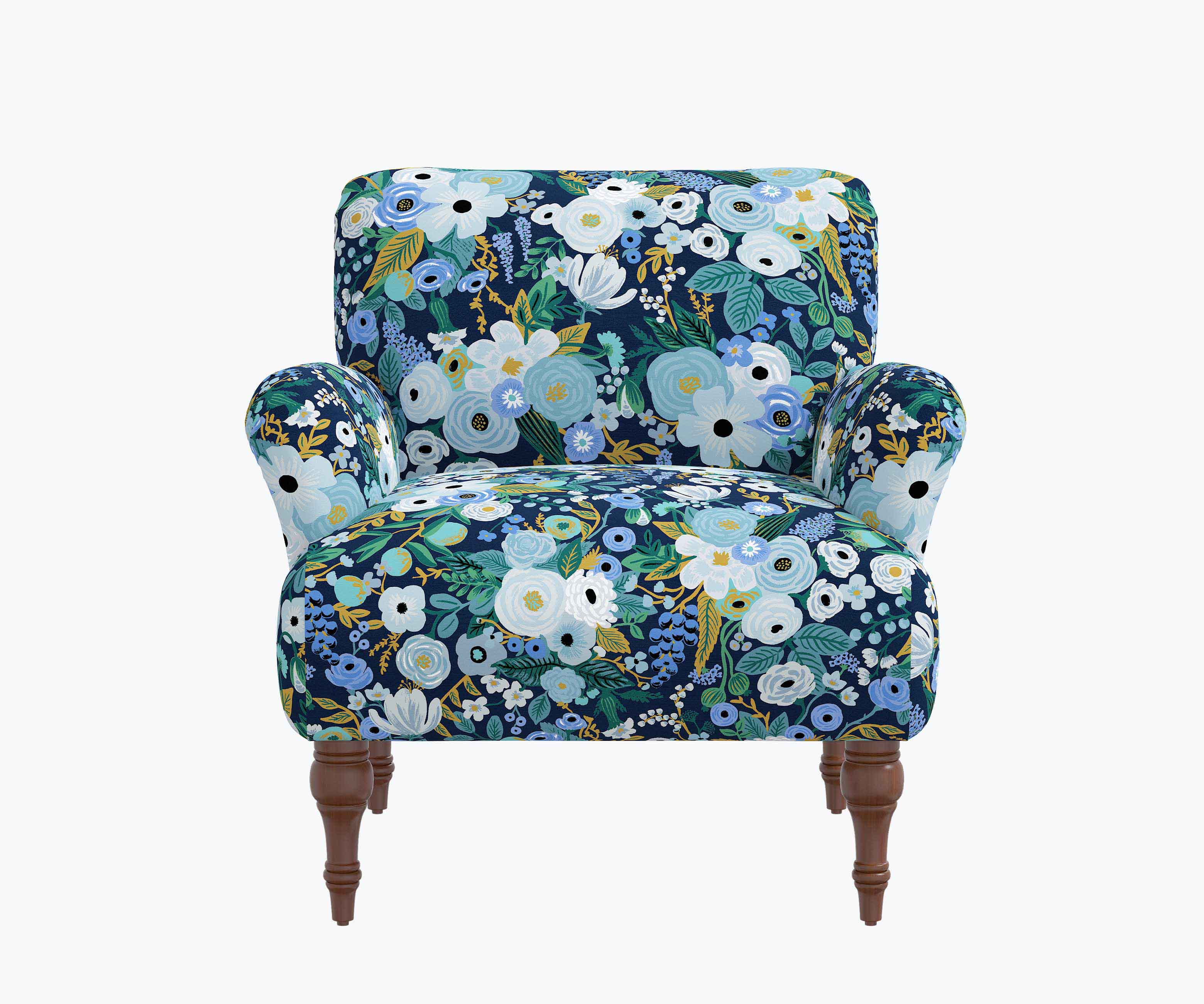 Cloverpaperco™ - Bristol Armchair - Garden Party Blue